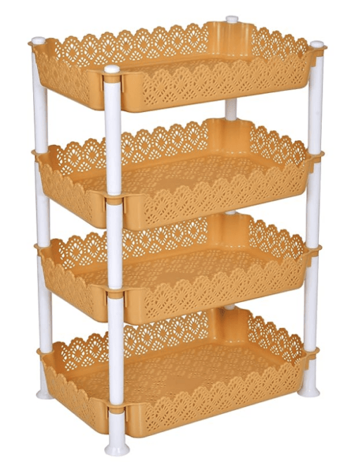 ARISTO Plastic Storage Rack 4 Shelfs, Brown (1 Piece), Medium (VR10931) - Image 2